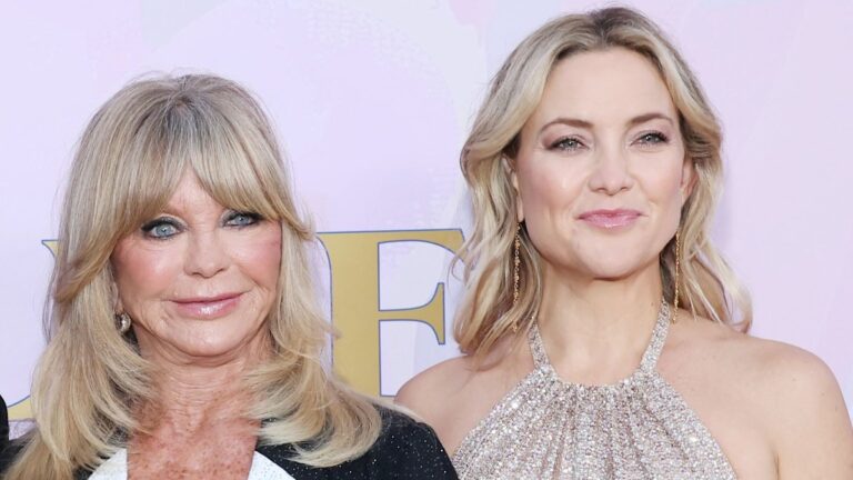 Goldie Hawn eclipsed by super tall grandson, Ryder, in new family photo with mom Kate Hudson
